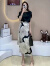 俞兆林雪纺连衣裙2024年夏季新款收腰显瘦套装裙休闲时尚优雅中长款裙子 黑色上衣+裙子(套装  S（建议80-95斤）
