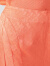 VOA提花桑蚕丝自然腰立体褶裥亲肤透气宽松真丝阔腿休闲裤 KE765 西柚冰橙（C92） 170/XL