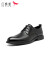 红蜻蜓男鞋夏季新款商务正装系带男士皮鞋绅士复古男单鞋 黑色 38