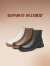 天美意靴子女商场同款短靴时装靴女靴加绒BH171DD3 棕色（绒里） 36