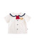 幼歌（YOUGE）[六一礼物]婴幼儿泰迪熊学院风套装儿童可爱口袋海军领上衣百褶裙 米白上衣 80cm