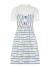 MAXRIENY【商场同款】甜美风条纹假两件吊带裙2023夏季连衣裙 普鲁士蓝 S/01