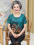 德穆兰（DEMULAN）老年人夏装女真丝套装奶奶装短袖T恤60岁70妈妈装老人衣服 红色 XL(建议80-110斤)