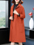 宾容（BINRONG）新款气质女装中长款韩版宽松百搭女式风衣外套女 黑色 L 建议100-115斤