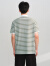 HLA海澜之家短袖POLO衫24新撞色刺绣条纹短袖男夏季HNTPD2W141A 浅绿条纹E6 165/84A