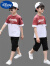 迪士尼（DISNEY）童装男童套装夏季2024新款中大童男孩夏装短袖两件套帅气儿童衣服 拼接白 120码建议身高110-115cm年龄5-6