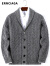 ERNCIAGA 纯羊绒羊绒衫男士V领开衫冬季针织衫青年加厚毛衣外套 花咖 165/M (适合105斤-120斤)