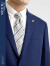 威可多（VICUTU）男单西服纯羊毛商务休闲西装VBS19110357 蓝色 165/88B 