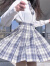 FSHE右瞄瞄jk套装全套日系学生甜美可爱女学院风制服格裙一整套 树莓红茶套装_白衬衫短袖_衬衫+ 2XL