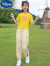 迪士尼女童夏装套装2024新款洋气儿童网红中大童夏季韩版时髦运动两件套 紫色蝴蝶 130适合身高120-130cm年龄7-8岁