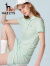 哈吉斯（HAZZYS）女装 夏款连衣裙素色POLO连衣裙AQWSE02BE05 薄荷绿色MG 155/80A 36