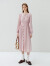 范思蓝恩23FS13353正式场合长袖连衣裙女新款气质通勤衬衫裙 粉色 S