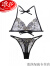 浪莎（LangSha）透明胸罩法式性感2024新款网纱法式套装女性感绑带文胸罩透明蕾丝 粉色 L(125-150斤)