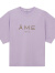 DAZZLE地素短袖T恤春夏装新款字母印花T别致宽松简约浅紫色上衣女 浅紫色 S
