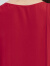 高义泰30姆米重磅真丝不对称拼接乔其丝绸蝙蝠袖圆领宽松正红T恤女BY256 梦想红(H06) 165/L