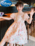 迪士尼（Disney）女童夏装连衣裙2024新款韩版洋气儿童夏季裙子女孩中大童公主裙潮 粉色 120cm