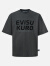 EVISU KURO 2024夏季新品 男士商标贴布运动潮流休闲时尚圆领T恤 炭灰色 S【建议选小1-2尺寸】