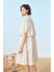 飞鸟和新酒假两件短袖连衣裙宽松2024夏季新款衬衫南法度假风裙 条纹米白HNA03 M