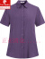 皮尔卡丹短袖衬衫女士夏季2024年新款大I码衬衣中长款宽松妈I妈洋气上衣 紫色 M (适合95-115斤)