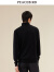 太平鸟男装【商场同款】保暖线衫23冬季新款高领毛衣 B1EGD4Y14 黑色1（修身） XL