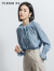易菲（YIFINI）直筒宽松双层领法式衬衫春季衬衣女设计感小众2108C916 卡其色 0M