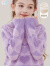 多妙屋女童红色毛衣2024秋冬新款儿童打底衫中大童加绒加厚针织上衣保暖 加绒款 紫色 160CM