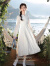 第九衣品（Zhvninth）白月光法式气质连衣裙女2024新款春季小众设计感裙子 米白色 s