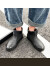 ZUYLFYP时尚水鞋男士雨靴短筒雨鞋新款防滑防水靴胶鞋厨房工地耐磨钓鱼鞋 566-黑色 单鞋 41