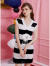 mikibana米可芭娜黑白条纹镂空无袖连衣裙萌宠包臀裙空调衫夏季新款 D32 黑白条 M