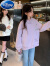迪士尼（Disney）女童春装中国风卫衣套装2024春秋儿童洋气时髦春季直筒牛仔裤 淡紫色卫衣 120