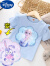 迪士尼（Disney）女童纯棉爱莎公主变色短袖t恤T夏季薄款儿童宝宝女孩洋气圆领上衣 蓝色-艾sa变星戴路 120(建议身高115CM，5-6岁)