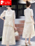 皮尔卡丹新中式国风套装女2024年夏季新款年轻款日常改良旗袍连衣裙两件装 图片色 XL (115-125斤拍)