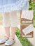 船鼠船鼠女童白色七分裤韩版高腰弹力花朵儿童打底裤夏季外穿薄款裤子 白色 110cm