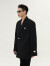 维伦凯METARICOTTA 设计师黑色廓形感小众宽松质感休闲西装外套男潮 黑色 M