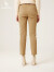 哈吉斯（HAZZYS）女装 秋季新款通勤素色简约休闲裤ATDSP0ACP01 米色BI 155/68A 36