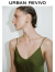 UR2024夏季新款女装都市魅力肌理感V领吊带连衣裙UWG740093# 橄榄绿 XL
