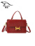 宝谛袋鼠今年流行洋气手提小包包2024新款时尚质感女包小方包复古斜挎 红色 均码