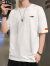 卡帝乐鳄鱼（CARTELO）短袖男春夏季韩版短袖T恤男士宽松上衣服外套男装 白色 2XL 
