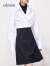 edition新中式绑带衬衫女立裁设计感小众纯棉长袖上衣 漂白色 S/160
