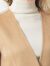 VOA双面驼色14.75微米小山羊绒单排扣盖袋收腰显瘦淑女羊绒连衣裙 SA986 白金浅驼（C25） 165/L