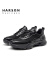 哈森（Harson）男鞋运动鞋2024夏季新款轻便网面百搭休闲鞋透气运动鞋 NM43220黑色 42