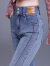 黛姿茹微喇叭牛仔裤女2024年春季新款设计感小众高腰显瘦垂感拖地阔腿裤 复古蓝 29/XL(115-125斤)