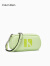 Calvin Klein女包时尚通勤小巧简约压印字母拉链圆筒包单肩斜挎包DH3230 342-浅绿色 OS
