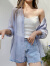 浪莎（LangSha）薄款防晒女2024夏季新款韩版超仙仙女防晒开衫百搭衬衫外套透气 白色 S