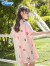 迪士尼女童连衣裙2024夏季新款polo裙女孩夏装衣服儿童裙子刺绣公主裙 粉色樱桃裙 140cm