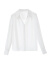 朗姿白色休闲长袖V领衬衫2024年春季新款高级感女士衬衣上衣内搭 米白色 M