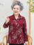 恒源祥中老年人女装60岁70妈妈夏装套装奶奶春秋衬衫太太外套老人衣服 A86红色[单件上衣] XL(建议85-105斤)