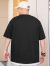 素行者大码男装夏季胖子男士短袖T恤宽松加加大纯色肥佬圆领半袖打底衫 咖啡色 M(100-125斤)