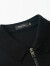 Degré Zéro男士拉链针织羊毛马甲黑色纯色青年秋季休闲时尚都市 黑色 48（170/92B）