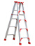 康鹏铝合金梯子家用折叠伸缩爬楼梯加厚工程梯人字梯室内多功能合梯 加强加固版2.5米加厚双筋
